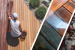 Teinture et peinture du patio pour été
