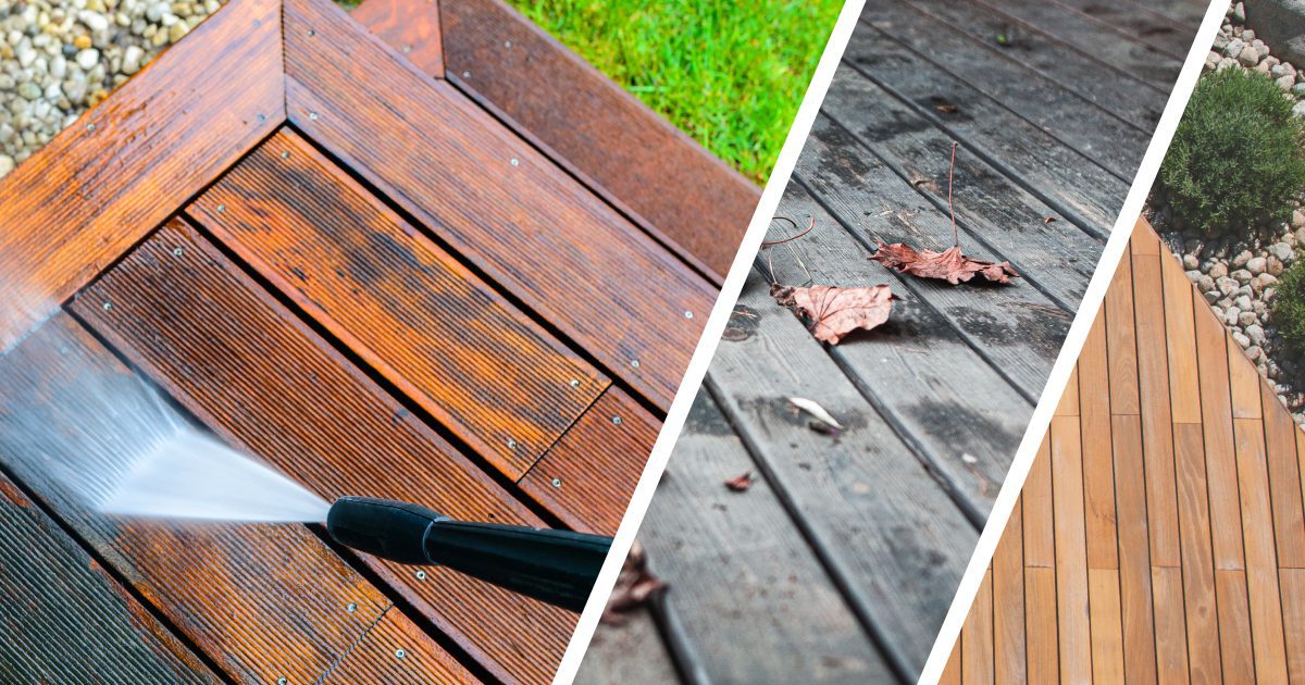 Lavage et dégraissage du patio pour été