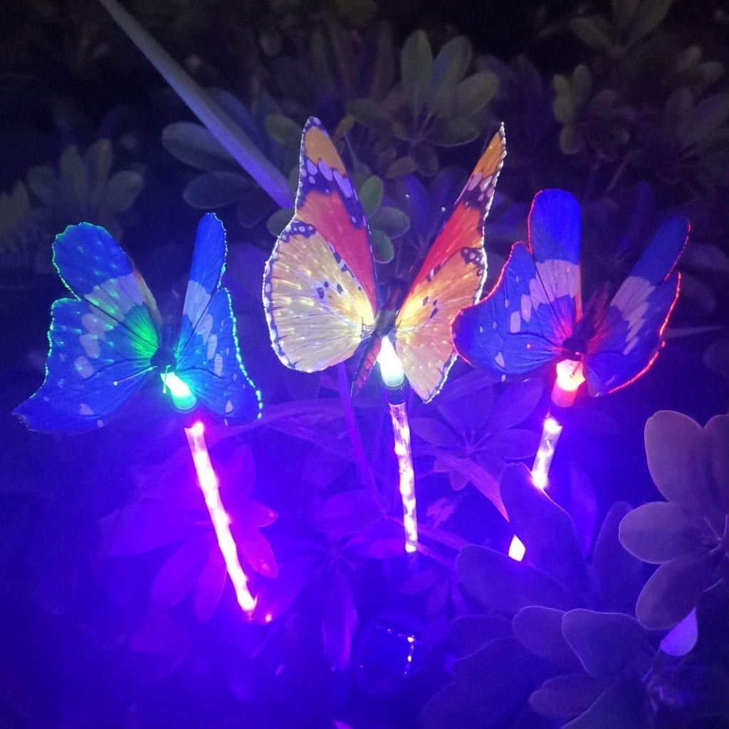 lampes solaires papillons