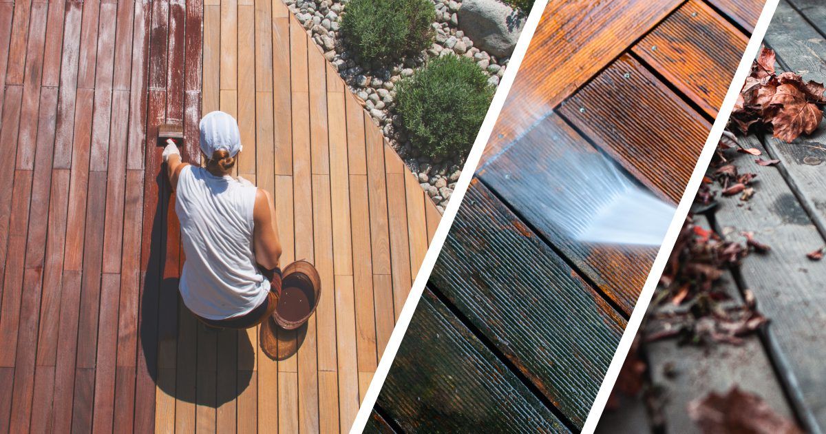 Teinture et peinture du patio pour été